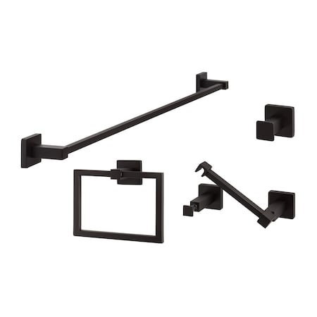 Sure-Loc Hardware Sure-Loc Hardware Vlora Series Bath Set, Pivot, Flat Black VR-SET-PH2PV FBL